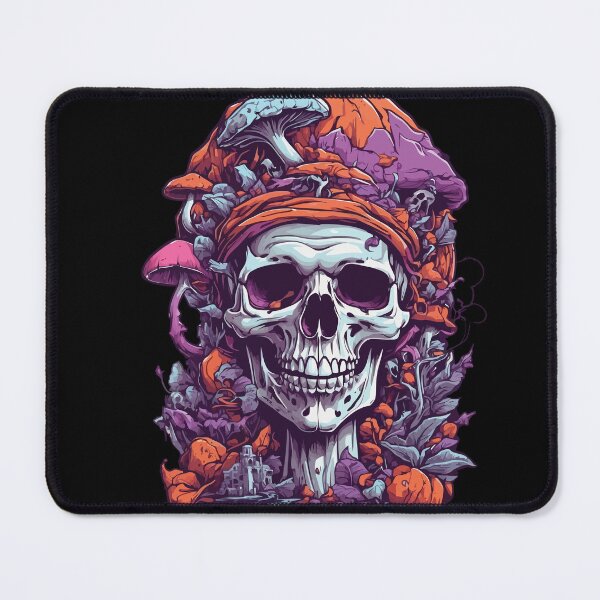 Item preview, Psychedelic Art Skull Forest Mushrooms Music Festival designed and sold by LuminOrb.