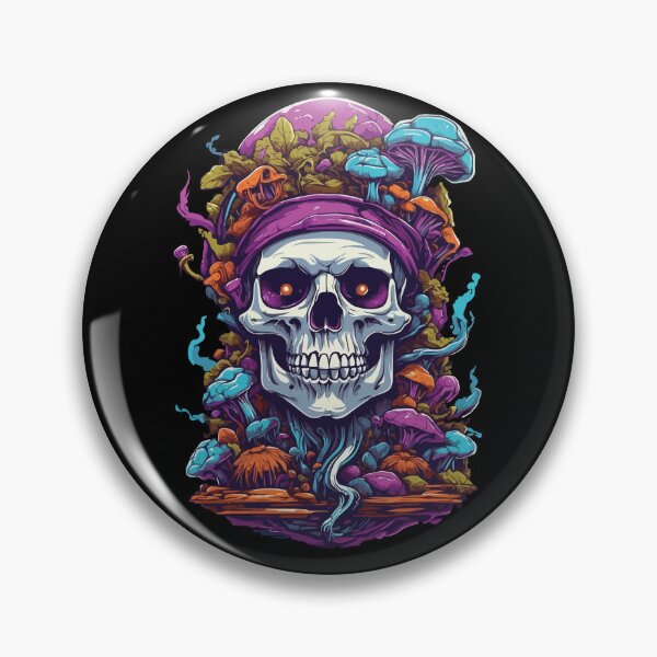 Item preview, Psychedelic Art Skull Forest Mushrooms Music Festival designed and sold by LuminOrb.