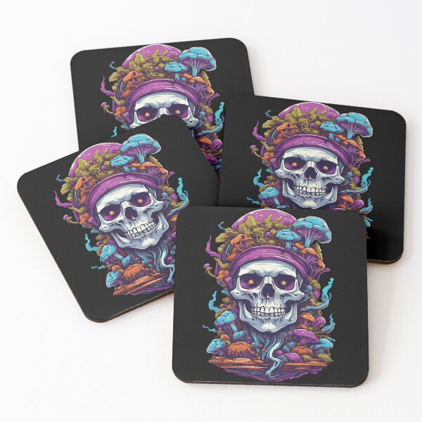Item preview, Psychedelic Art Skull Forest Mushrooms Music Festival designed and sold by LuminOrb.