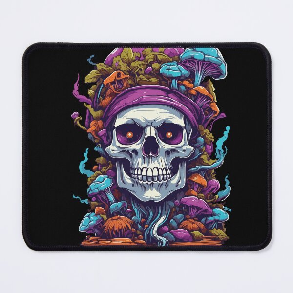 Item preview, Psychedelic Art Skull Forest Mushrooms Music Festival designed and sold by LuminOrb.