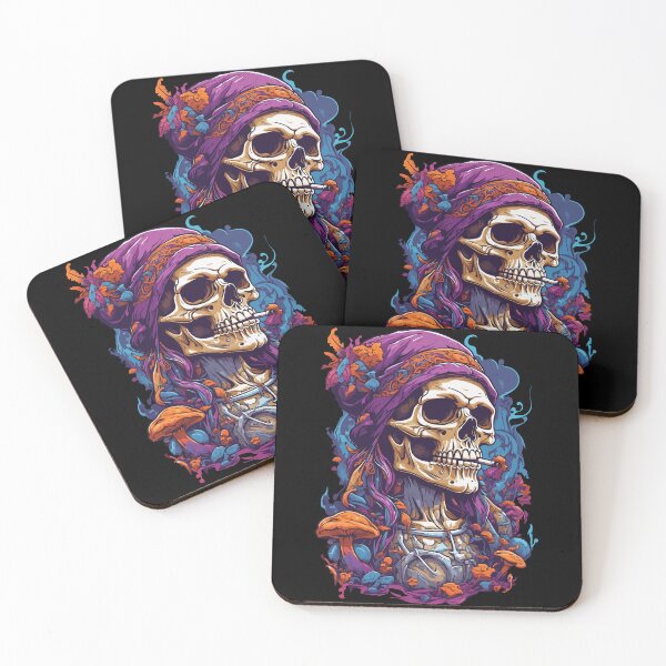 Item preview, Psychedelic Skull Forest Mushrooms Music Festival Art designed and sold by LuminOrb.