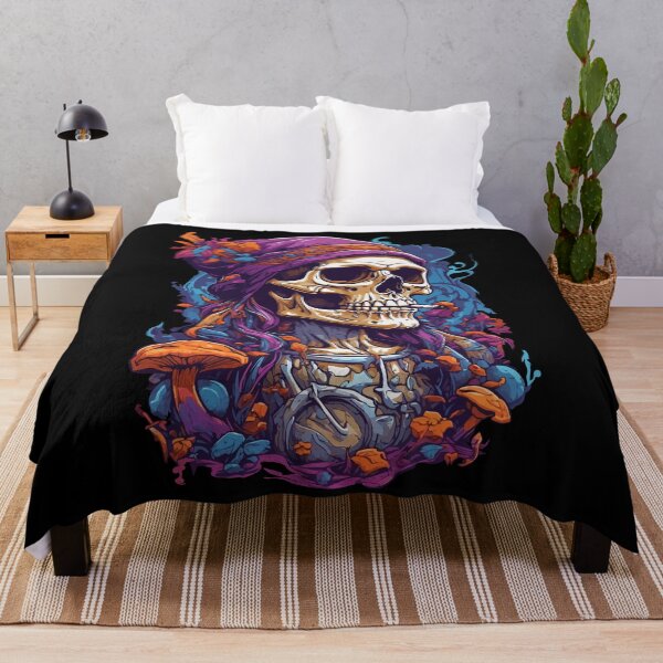 Item preview, Psychedelic Skull Forest Mushrooms Music Festival Art designed and sold by LuminOrb.