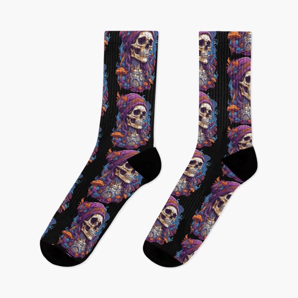 Item preview, Psychedelic Skull Forest Mushrooms Music Festival Art designed and sold by LuminOrb.