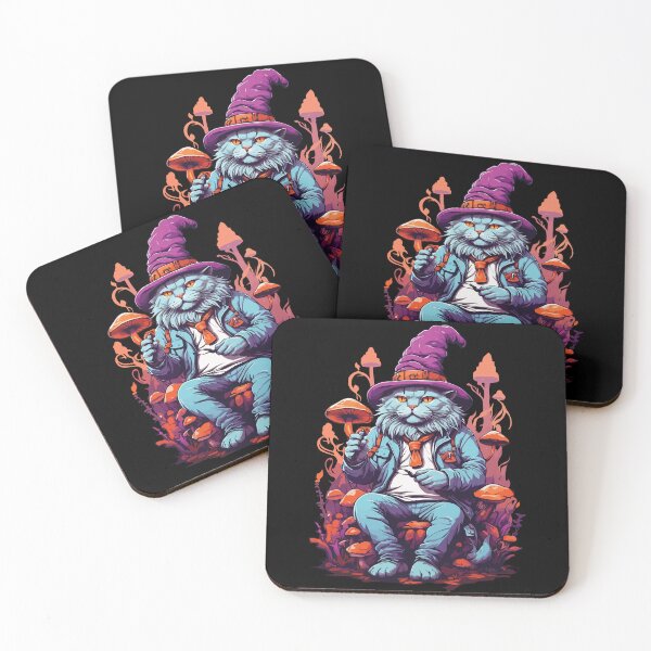 Item preview, Psychedelic Art Cat Forest Mushrooms Music Festival designed and sold by LuminOrb.