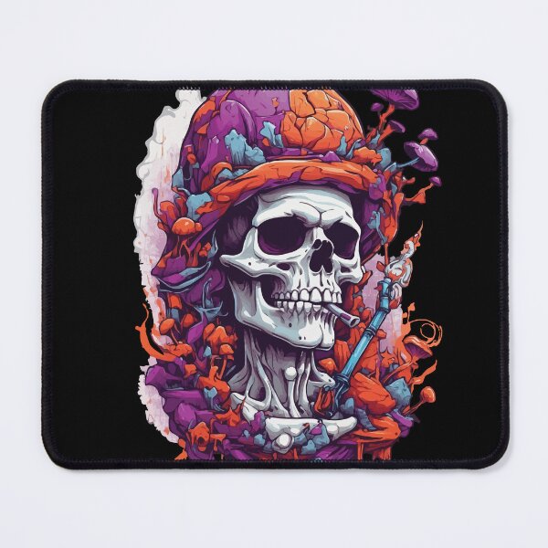 Item preview, Psychedelic Skull Art Forest Mushrooms Music Festival designed and sold by LuminOrb.