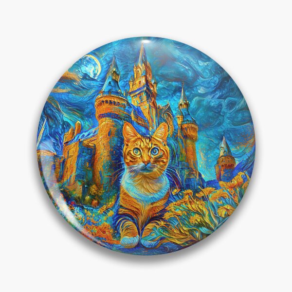 Item preview, Abstraction of castle and cat. DeepDream designed and sold by blackhalt.