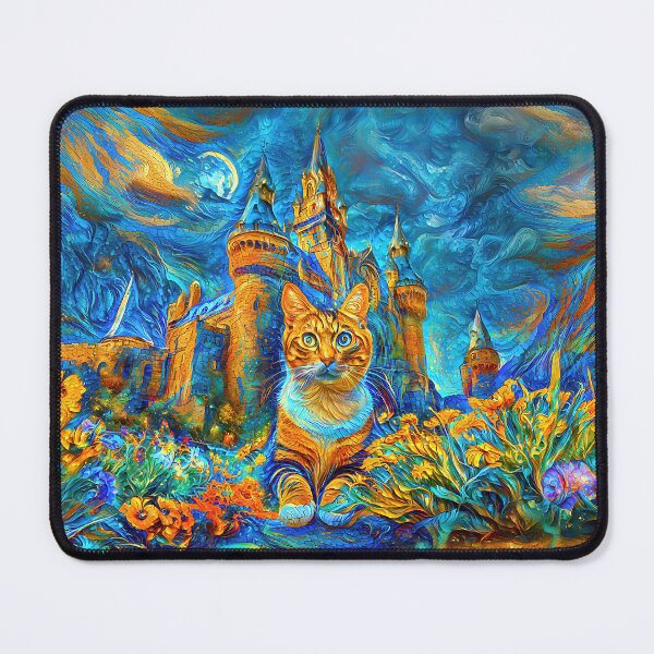 Item preview, Abstraction of castle and cat. DeepDream designed and sold by blackhalt.