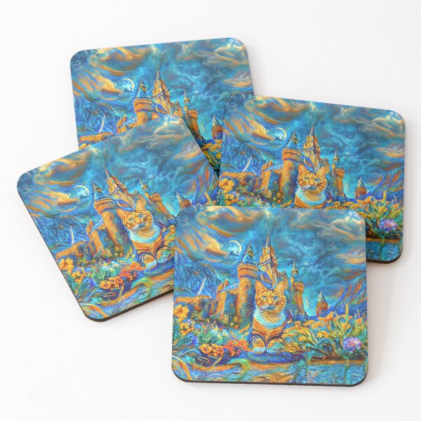 Item preview, Abstraction of castle and cat. DeepDream designed and sold by blackhalt.