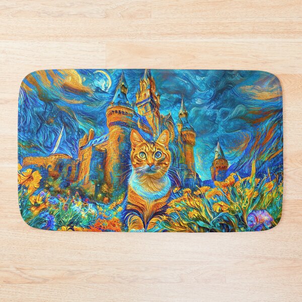 Item preview, Abstraction of castle and cat. DeepDream designed and sold by blackhalt.