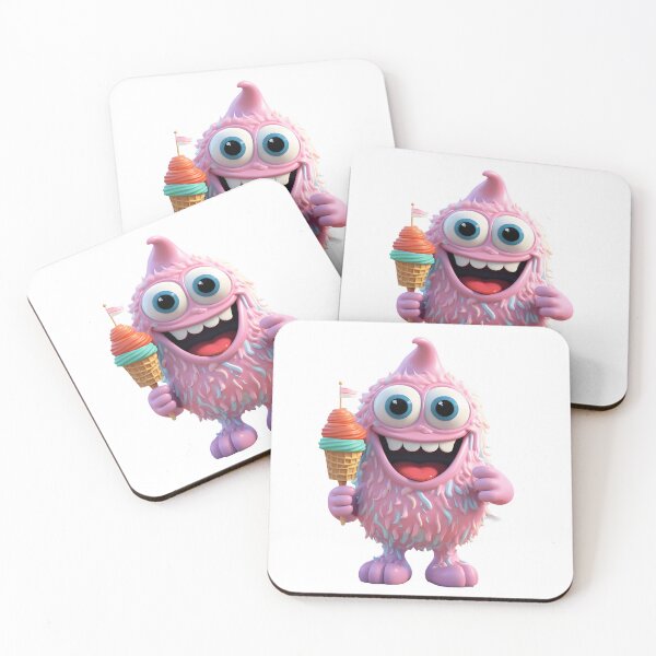 Item preview, Vibrant Playful Ice Cream Monster designed and sold by mazur301.