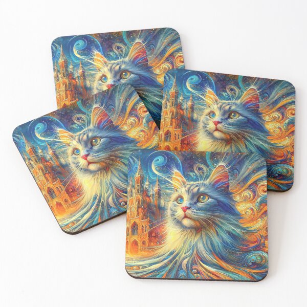 Item preview, Abstraction of castle and cat. DeepDream designed and sold by blackhalt.