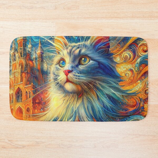 Item preview, Abstraction of castle and cat. DeepDream designed and sold by blackhalt.