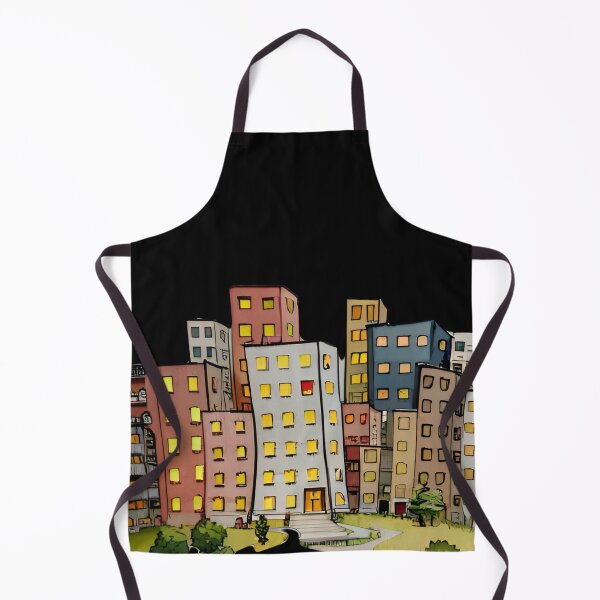 Item preview, Cartoon cityscape at night designed and sold by Glenbobagins.