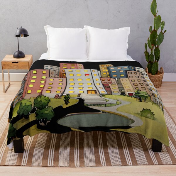 Item preview, Cartoon cityscape at night designed and sold by Glenbobagins.