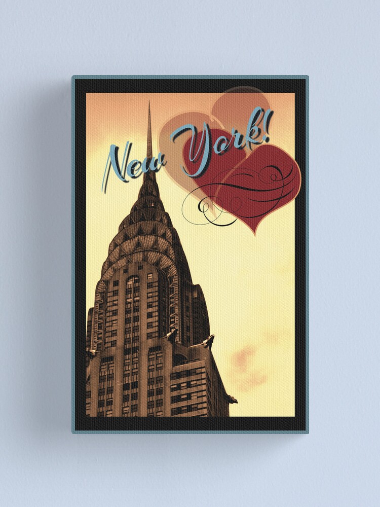Thumbnail 1 of 3, Canvas Print, New York City Souvenir in Art Deco Style designed and sold by KarenEspig.