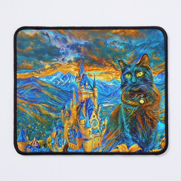 Item preview, Abstraction of castle and cat. DeepDream designed and sold by blackhalt.