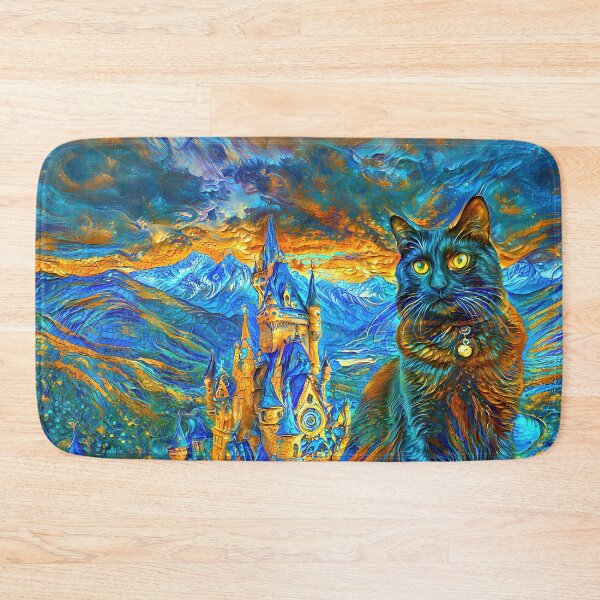 Item preview, Abstraction of castle and cat. DeepDream designed and sold by blackhalt.