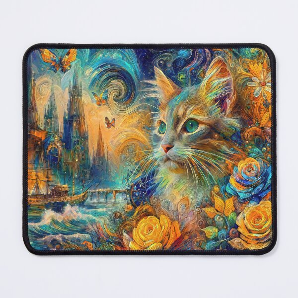 Item preview, Abstraction of castle and cat. DeepDream designed and sold by blackhalt.