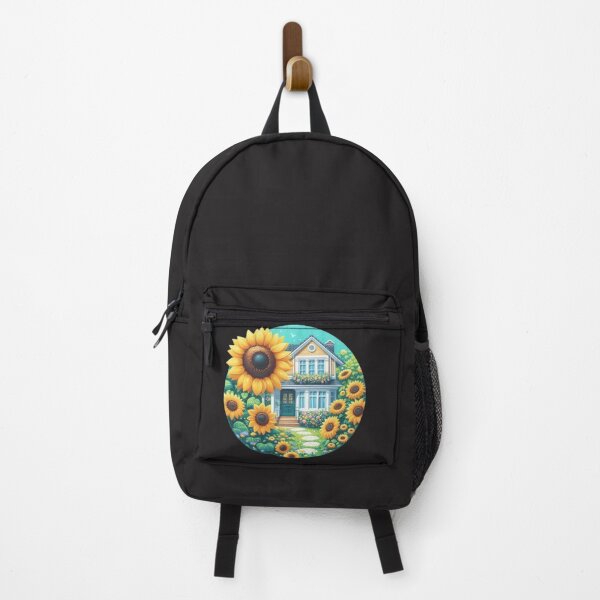 Item preview, sunflower in front of a house landscape floral flowers designed and sold by Expressions-Sel.