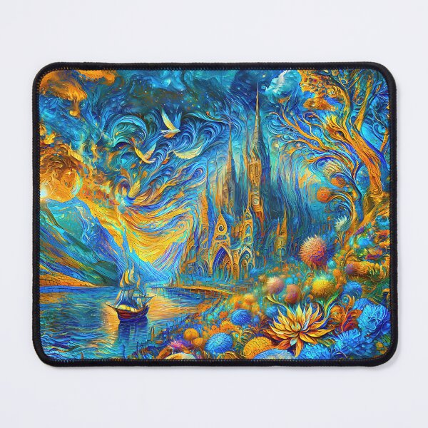 Item preview, Abstraction of castle and cat. DeepDream designed and sold by blackhalt.