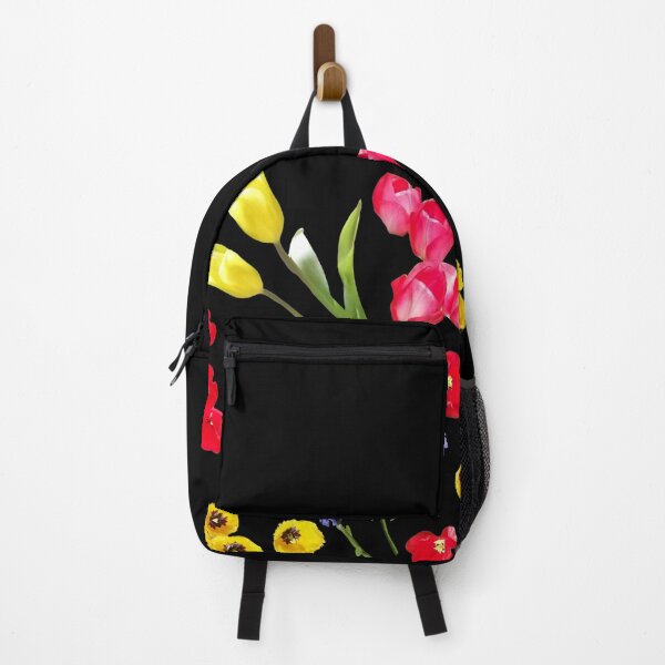 Item preview, Pretty Spring Flowers on Black Background designed and sold by Leufia.