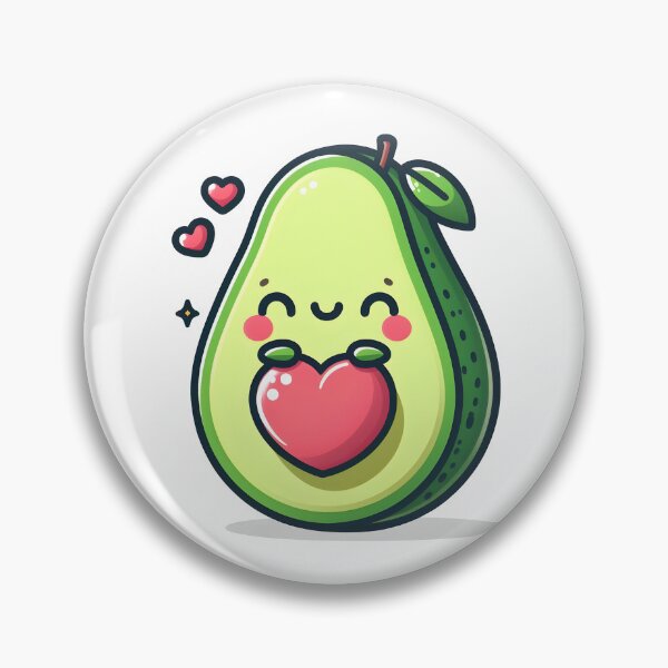 Item preview, Kawaii Avocado With A Love Heart designed and sold by CanvasCutie.