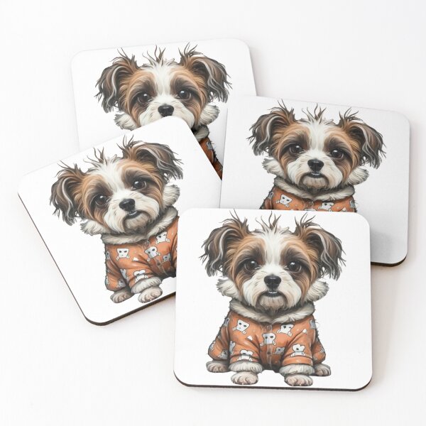 Item preview, A dog wearing pajamas with messy hair designed and sold by ASSNZA.