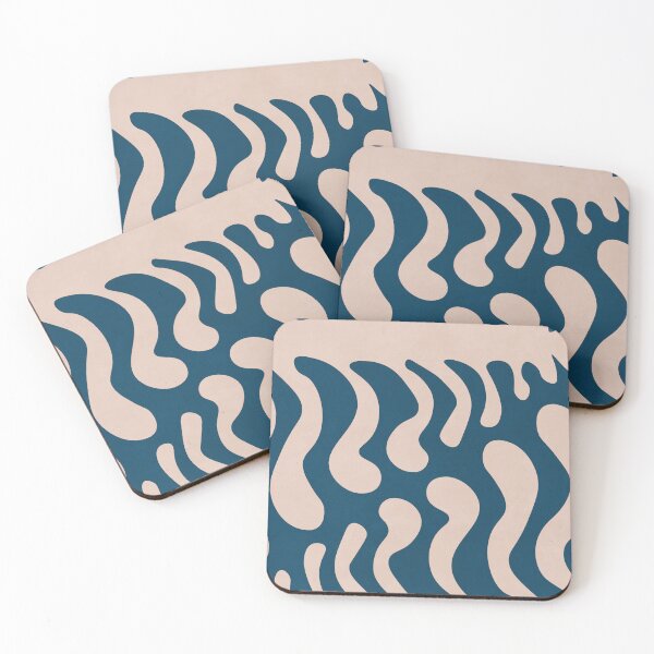 Item preview, Organic Minimalist Floral, Leaf Shapes, Blue 2 designed and sold by technicolorable_art.