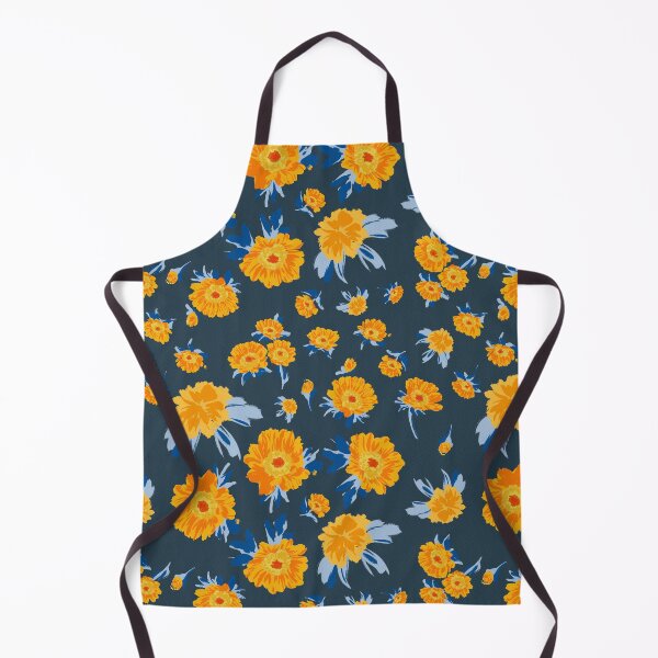 Item preview, Sunset Hues: Marigold and Daisy Bliss in Blue and Orange - A Vibrant Spring in Sydney designed and sold by Jay Dee Dearness.