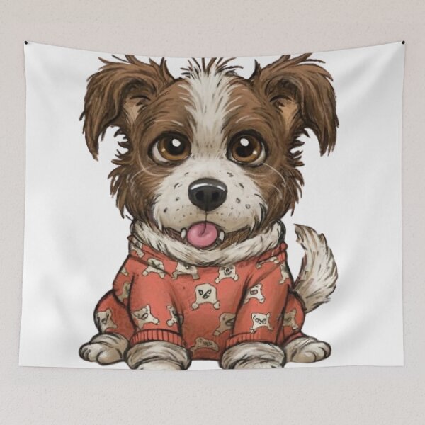 Item preview, A dog wearing pajamas with messy hair designed and sold by ASSNZA.