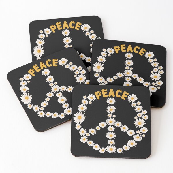 Item preview, Peace Sign And Flowers Love Global Peace Day No War Hippie designed and sold by farhanhafeez.