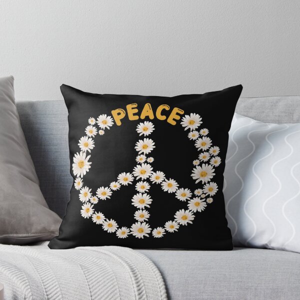 Item preview, Peace Sign And Flowers Love Global Peace Day No War Hippie designed and sold by farhanhafeez.