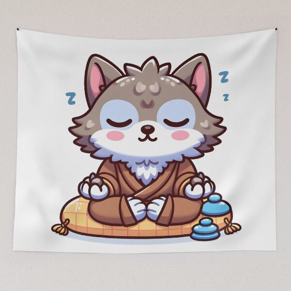 Item preview, Kawaii Precious Werewolf: A Meditation Cushion designed and sold by CanvasCutie.