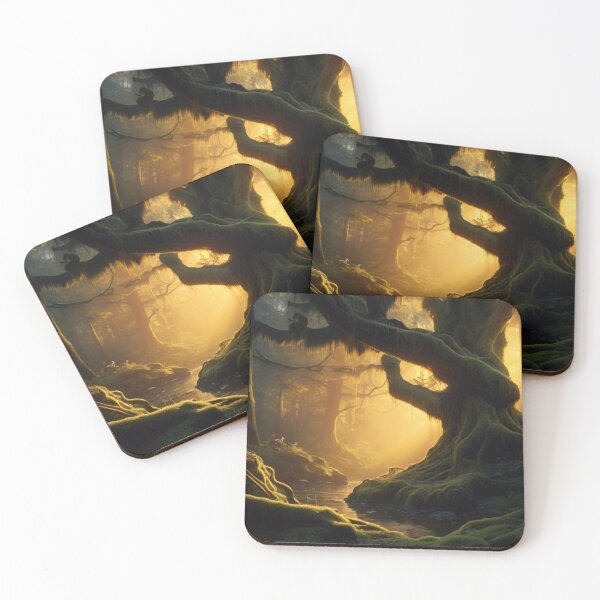 Item preview, Golden sunrise in a magical forest. designed and sold by KilianSzmid.