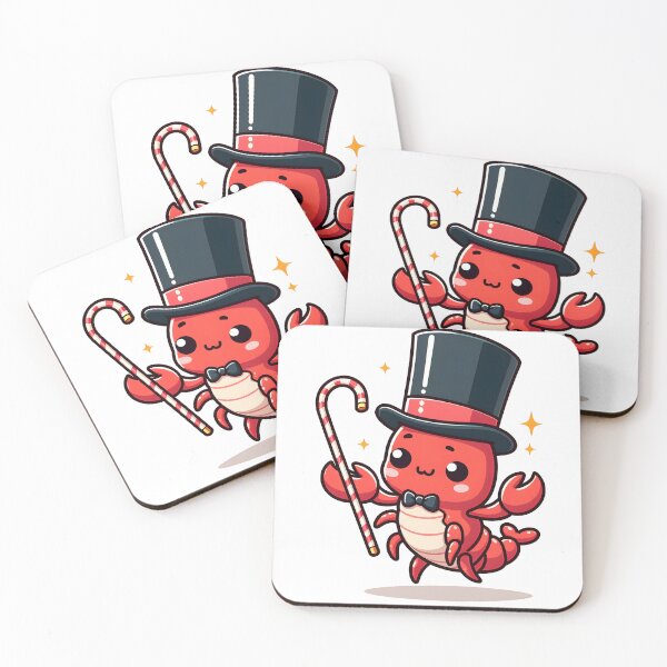 Item preview, Kawaii Lobster With Top Hat Holding A Cane Dancing designed and sold by CanvasCutie.