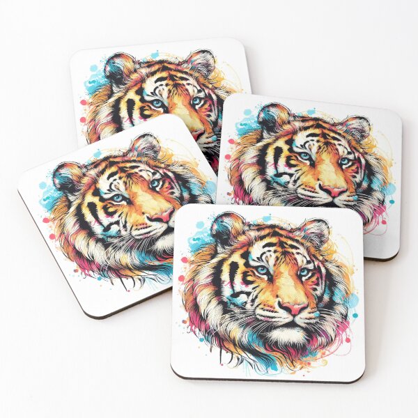 Item preview, Art of a cute and colorful drawing of a tiger designed and sold by Marcoshop10.