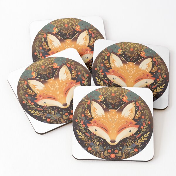 Item preview, Mandala with a fox designed and sold by HappyStickBike.