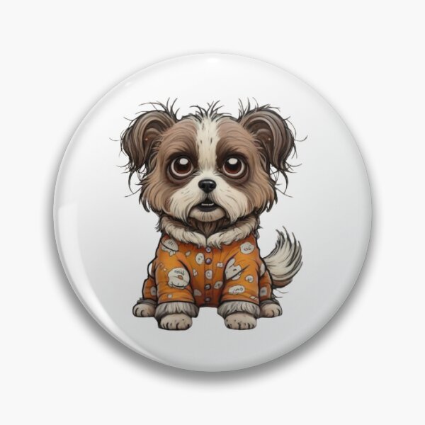 Item preview, A dog wearing pajamas with messy hair designed and sold by ASSNZA.