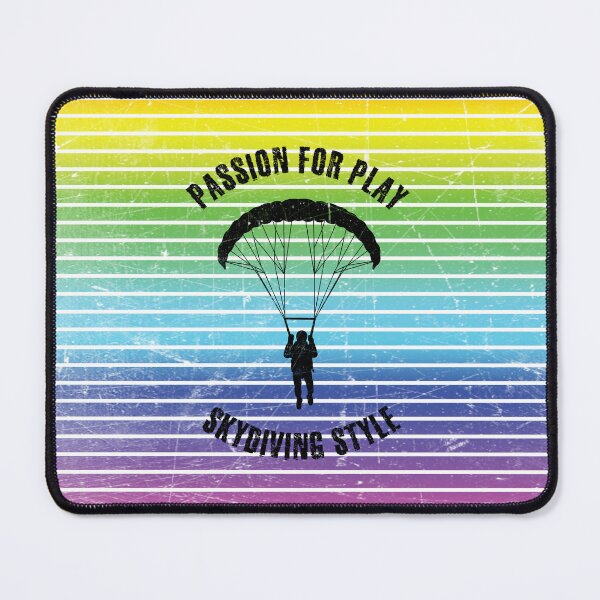 Item preview, Black silhouette of a paratrooper against the background of rainbow stripes designed and sold by HarridanCreates.
