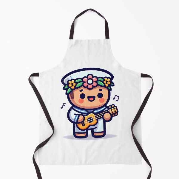 Item preview, Kawaii Sailor With A Lei Necklace Playing A Ukulele designed and sold by CanvasCutie.
