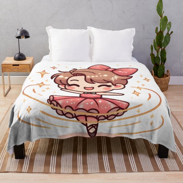 Item preview, Kawaii Dancer With Glittery Hair Bow designed and sold by CanvasCutie.