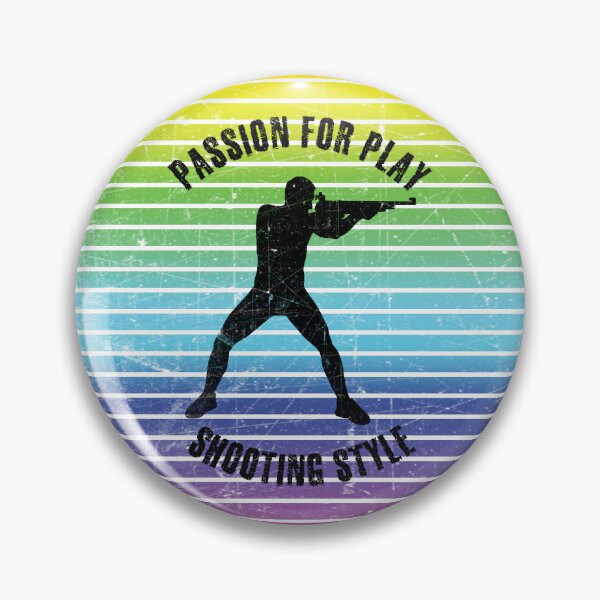 Item preview, Black silhouette of a shooter against the background of rainbow stripes designed and sold by HarridanCreates.