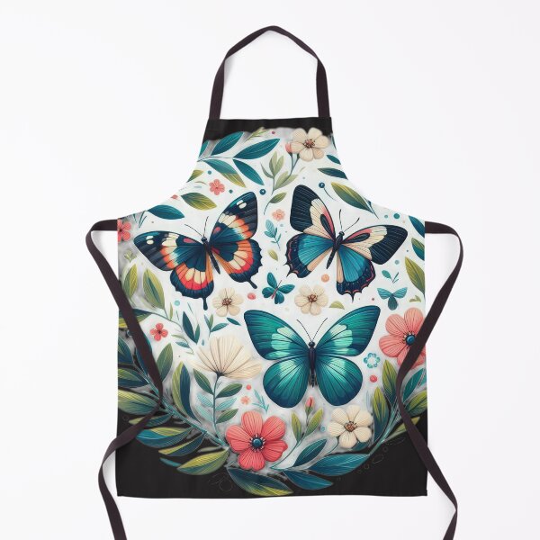 Item preview, butterflies with flowers landscape floral flowers background designed and sold by Expressions-Sel.