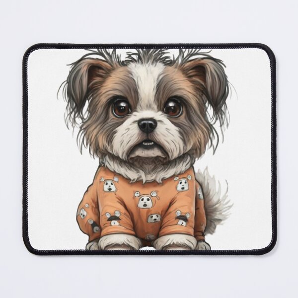 Item preview, A dog wearing pajamas with messy hair designed and sold by ASSNZA.