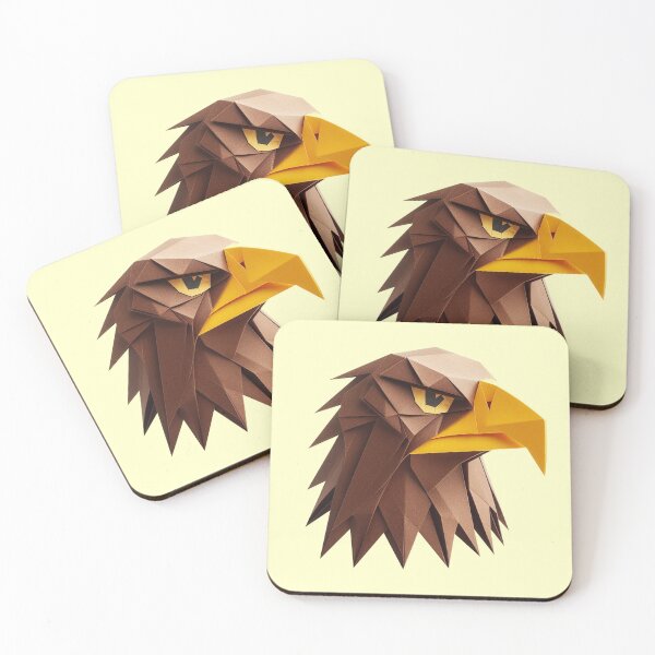 Item preview, Origami eagle head made of paper designed and sold by PlumeUniverse.