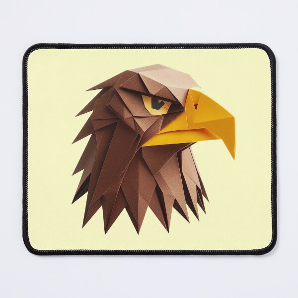 Item preview, Origami eagle head made of paper designed and sold by PlumeUniverse.
