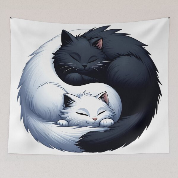 Item preview, Gatito Yin Yang designed and sold by PenguinPalace.