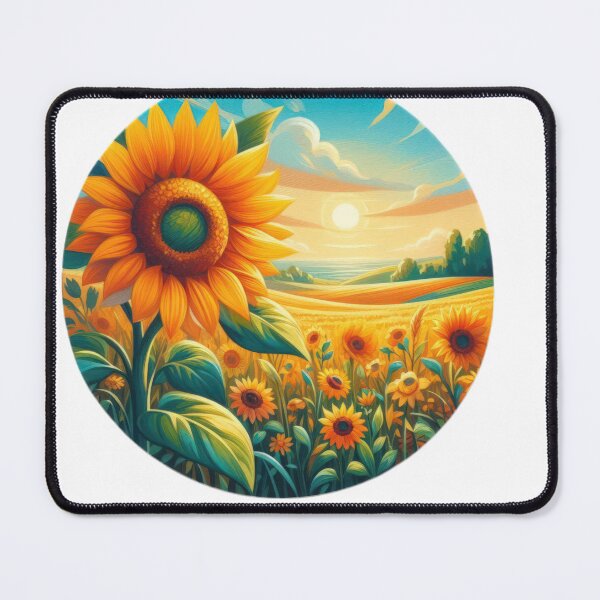 Item preview, sunflower field landscape floral landscape flowers background designed and sold by Expressions-Sel.