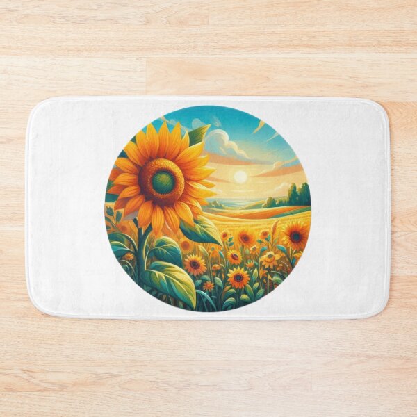 Item preview, sunflower field landscape floral landscape  flowers background designed and sold by Expressions-Sel.