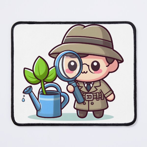 Item preview, Kawaii Detective: Magnifying Glass Watering Can designed and sold by CanvasCutie.